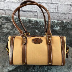 Etienne Aigner Mini Satchel in Butterscotch & Tan.